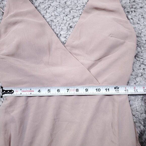 READ Birdy Grey Moni Convertible Bridesmaid Dress Taupe Beige Size Small - Picture 6 of 10